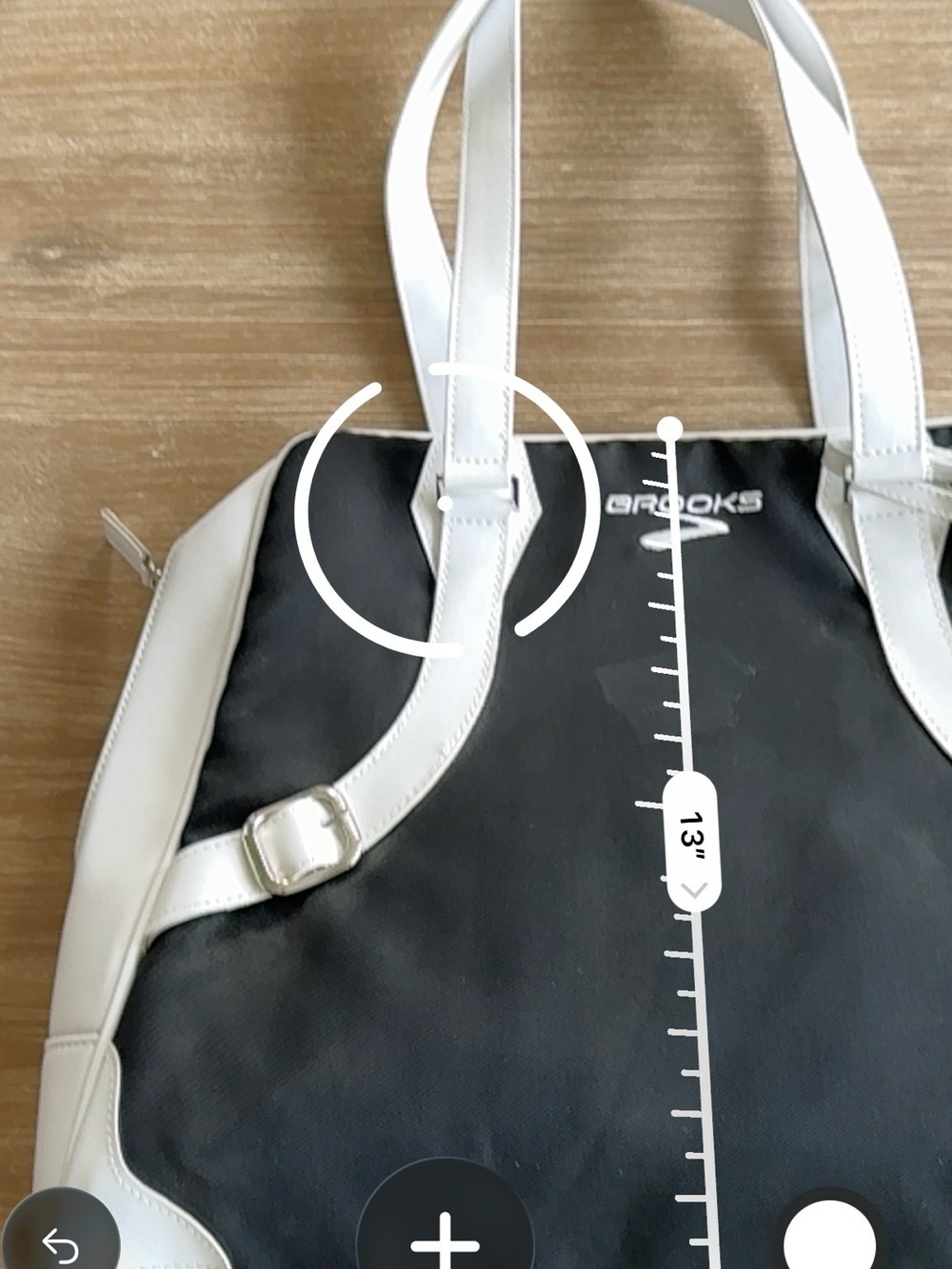 Y2K Brooks Running Tote Bag Black White Bowling Style Duffel Gym Travel Sports - Picture 9 of 13